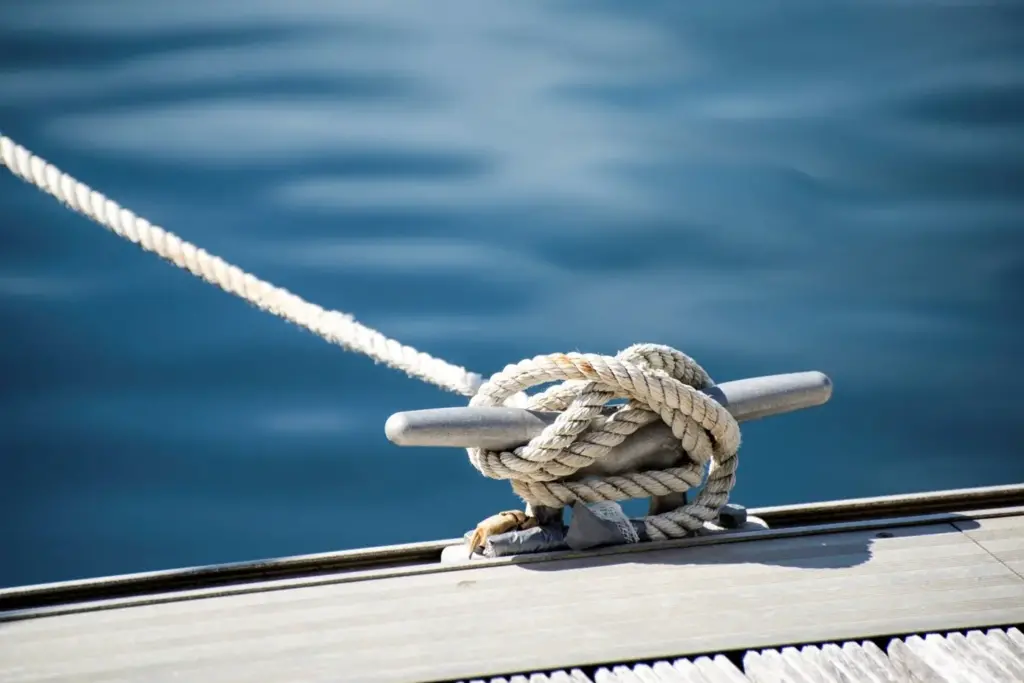 Rope Tied on a Yacht – California Yacht Marina