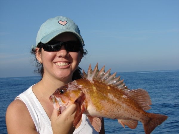 Woman Caught a Fish on the Fishing Trip in SoCal